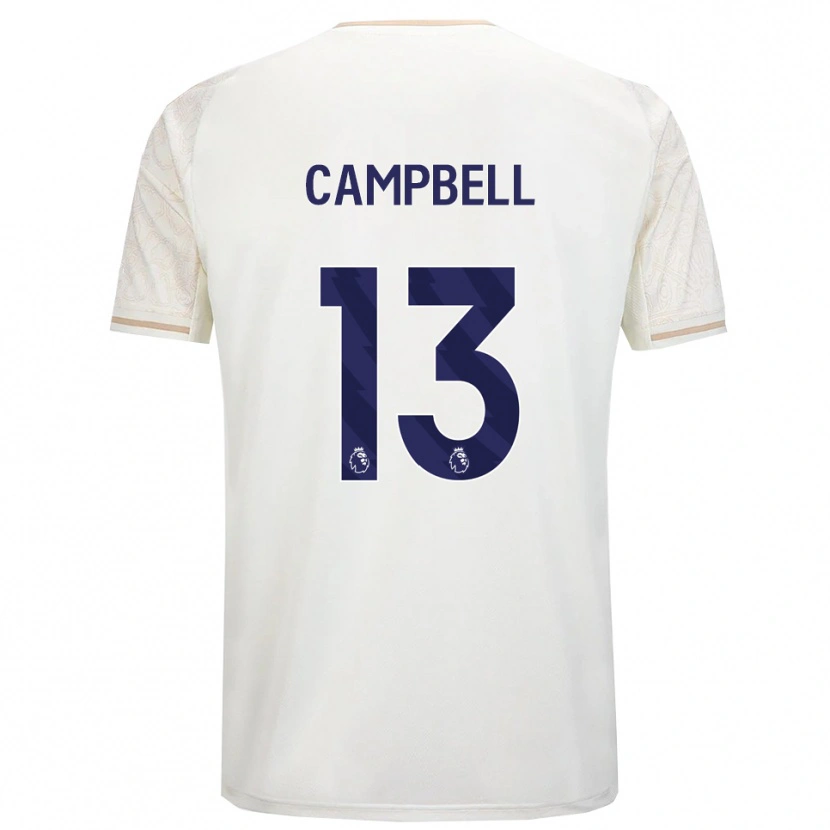 Danxen Mujer Camiseta Luke Campbell #13 Blanco Roto Negro 2ª Equipación 2025/26 La Camisa México