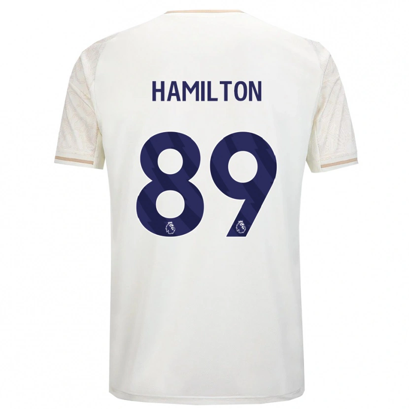 Danxen Mujer Camiseta Scott Hamilton #89 Blanco Roto Negro 2ª Equipación 2025/26 La Camisa México