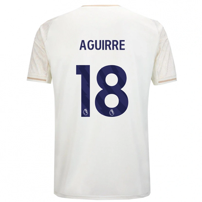 Danxen Mujer Camiseta Aja Aguirre #18 Blanco Roto Negro 2ª Equipación 2025/26 La Camisa México