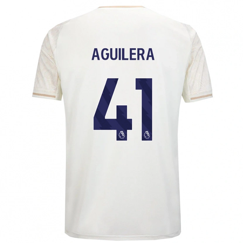 Danxen Mujer Camiseta Brandon Aguilera #41 Blanco Roto Negro 2ª Equipación 2025/26 La Camisa México