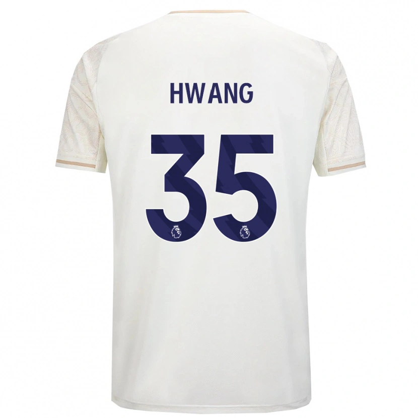 Danxen Mujer Camiseta Ui-Jo Hwang #35 Blanco Roto Negro 2ª Equipación 2025/26 La Camisa México