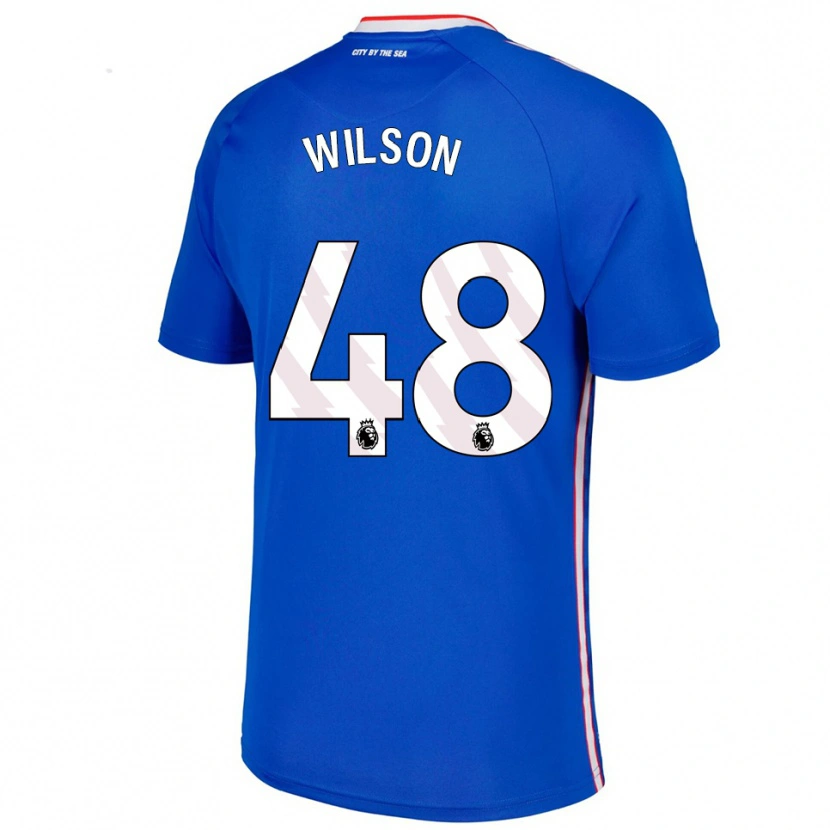 Danxen Mujer Camiseta Callum Wilson #48 Azul Blanco 2ª Equipación 2025/26 La Camisa México