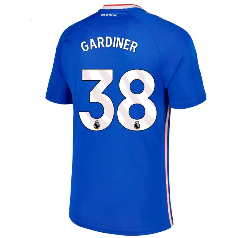Danxen Mujer Camiseta Harry Gardiner #38 Azul Blanco 2ª Equipación 2025/26 La Camisa México