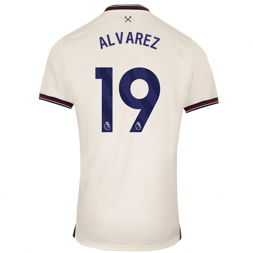 Danxen Mujer Camiseta Edson Álvarez #19 Blanco Roto 2ª Equipación 2025/26 La Camisa México