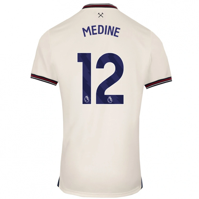 Danxen Mujer Camiseta Jethro Medine #12 Blanco Roto 2ª Equipación 2025/26 La Camisa México