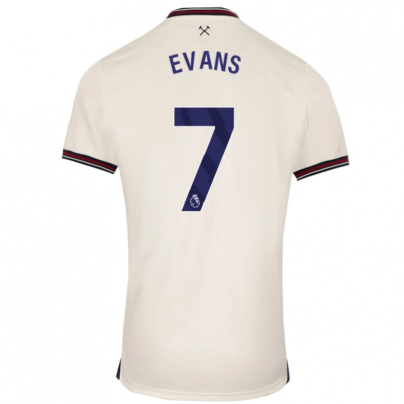 Danxen Mujer Camiseta Lisa Evans #7 Blanco Roto 2ª Equipación 2025/26 La Camisa México