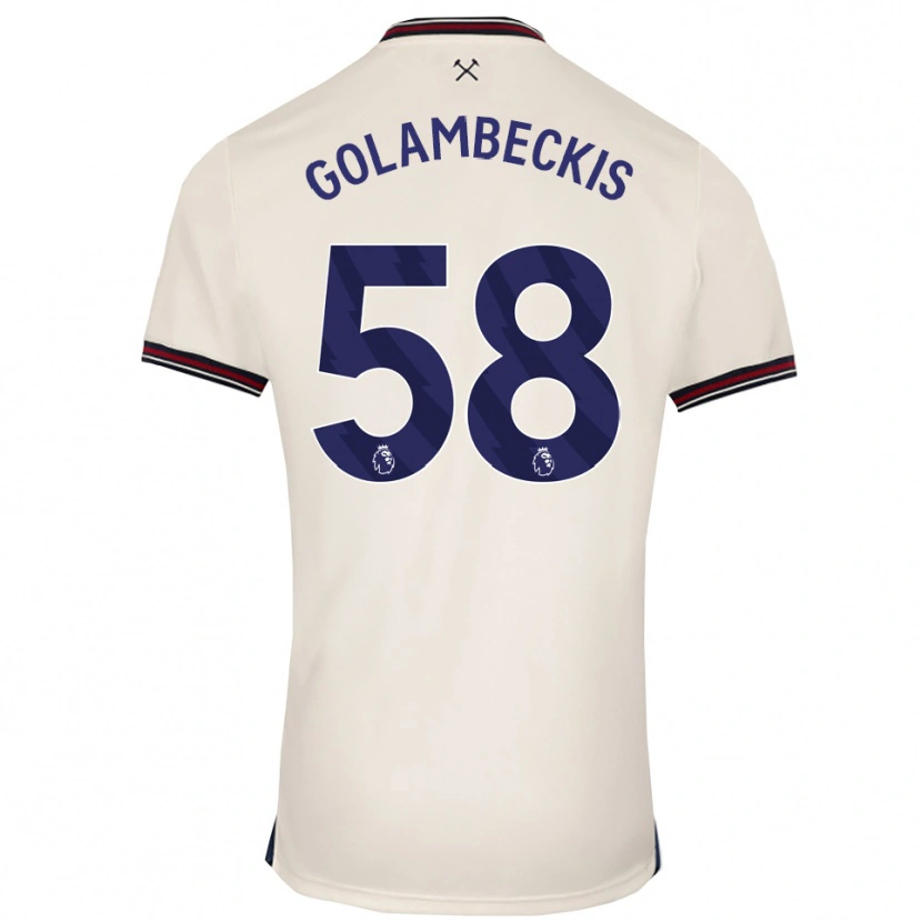 Danxen Mujer Camiseta Airidas Golambeckis #58 Blanco Roto 2ª Equipación 2025/26 La Camisa México