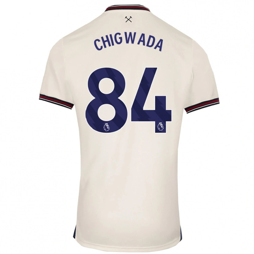 Danxen Mujer Camiseta David Chigwada #84 Blanco Roto 2ª Equipación 2025/26 La Camisa México