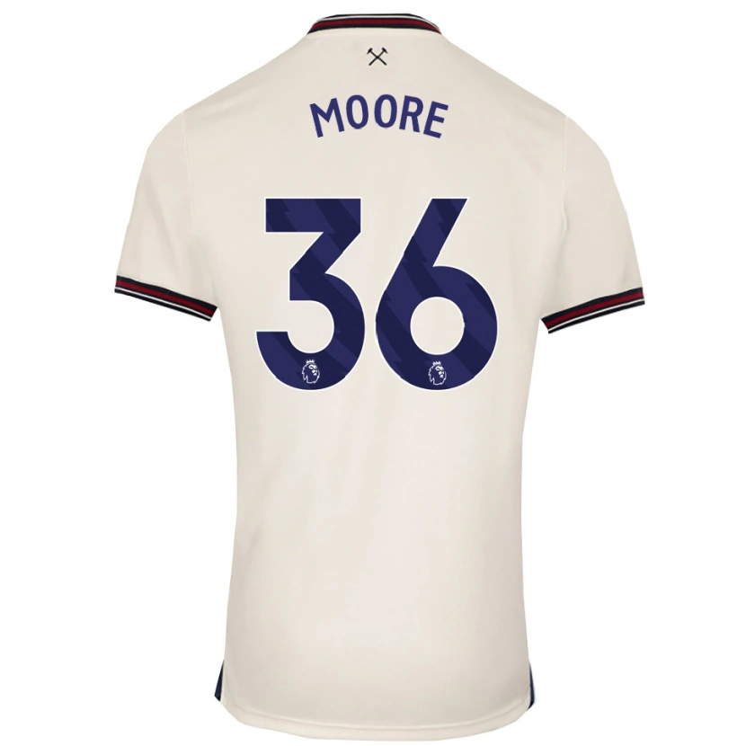Danxen Mujer Camiseta Sean Moore #36 Blanco Roto 2ª Equipación 2025/26 La Camisa México