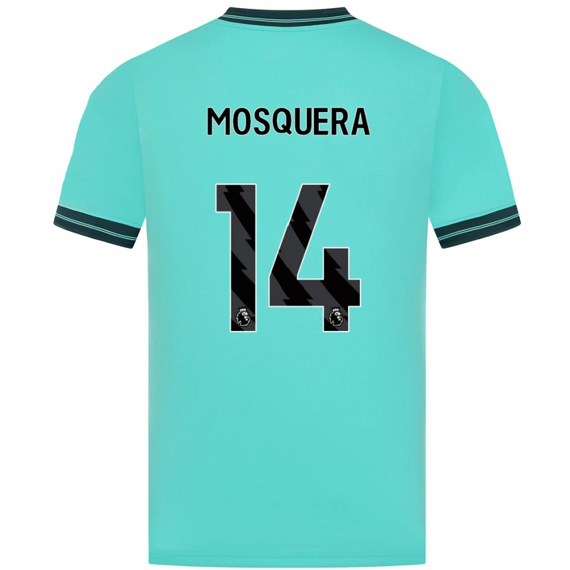 Danxen Mujer Camiseta Yerson Mosquera #14 Celeste Verde 2ª Equipación 2025/26 La Camisa México