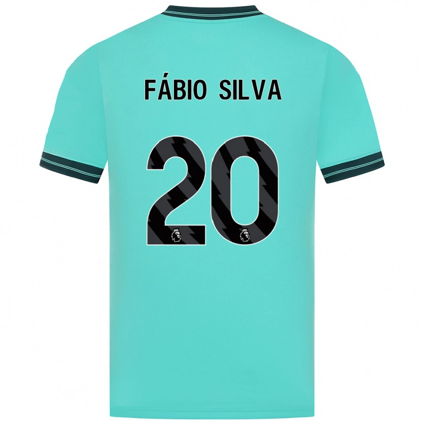 Danxen Mujer Camiseta Fábio Silva #20 Celeste Verde 2ª Equipación 2025/26 La Camisa México