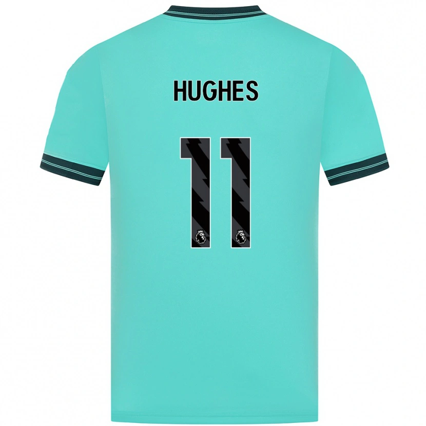 Danxen Mujer Camiseta Amber Hughes #11 Celeste Verde 2ª Equipación 2025/26 La Camisa México