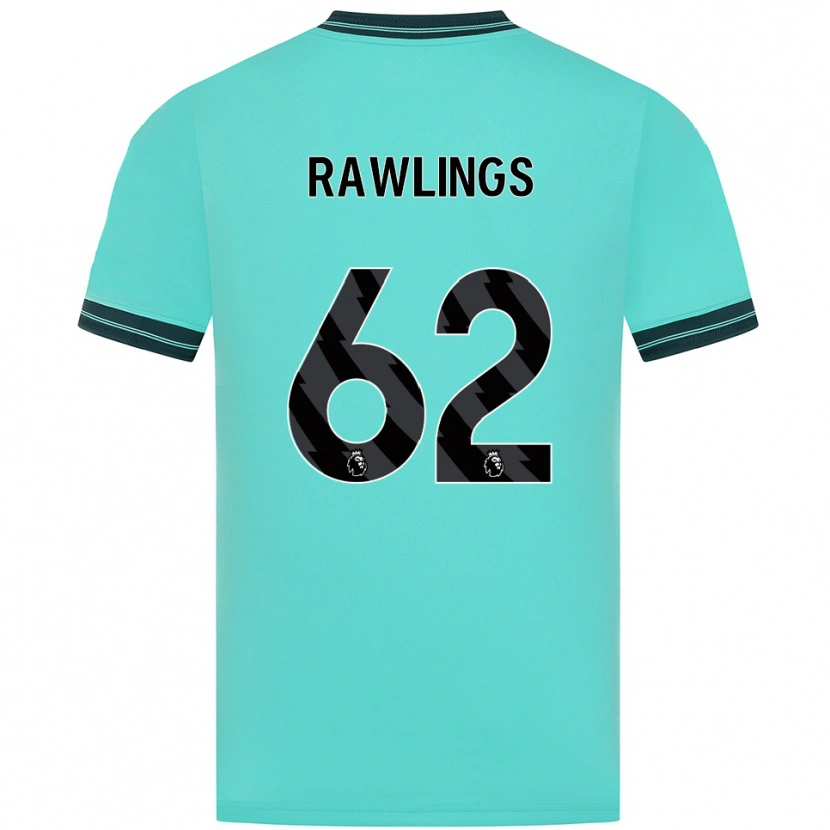 Danxen Mujer Camiseta Luke Rawlings #62 Celeste Verde 2ª Equipación 2025/26 La Camisa México