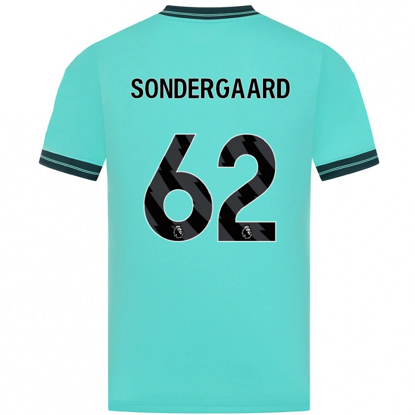 Danxen Mujer Camiseta Andreas Sondergaard #62 Celeste Verde 2ª Equipación 2025/26 La Camisa México