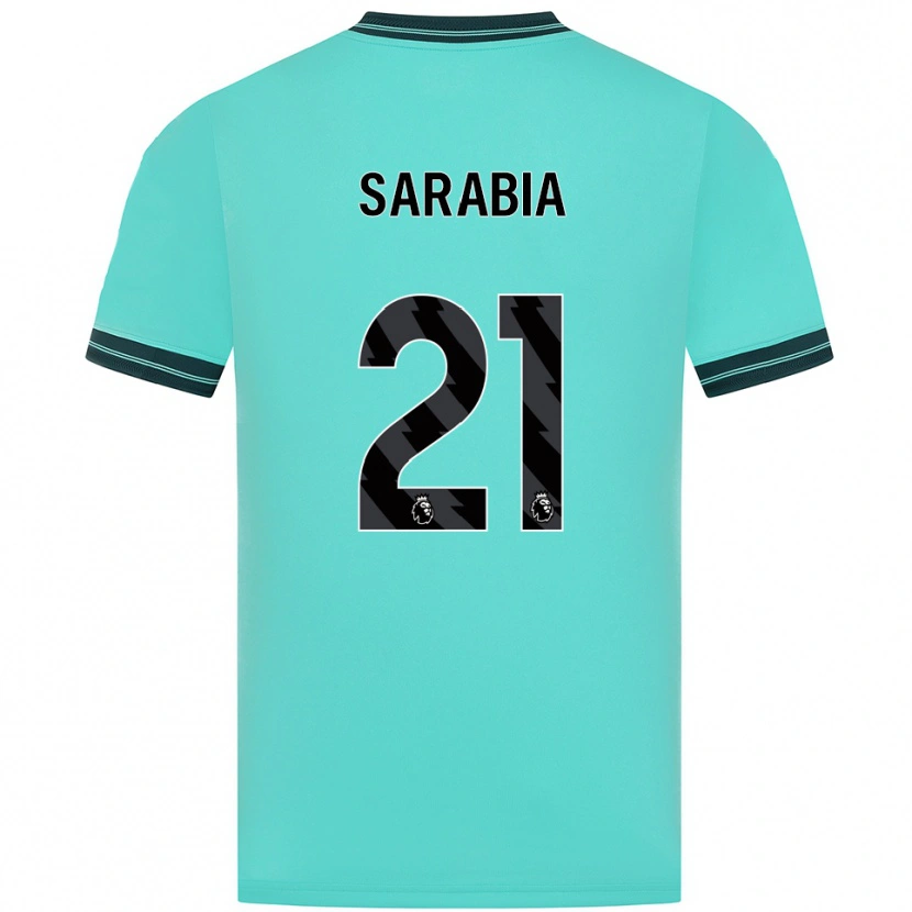 Danxen Mujer Camiseta Pablo Sarabia #21 Celeste Verde 2ª Equipación 2025/26 La Camisa México
