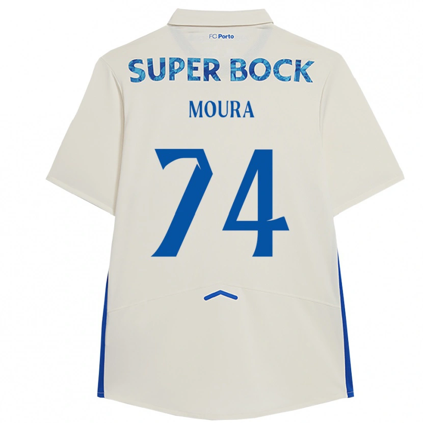 Danxen Mujer Camiseta Francisco Moura #74 Blanco Azul Equipación Tercera 2025/26 La Camisa México