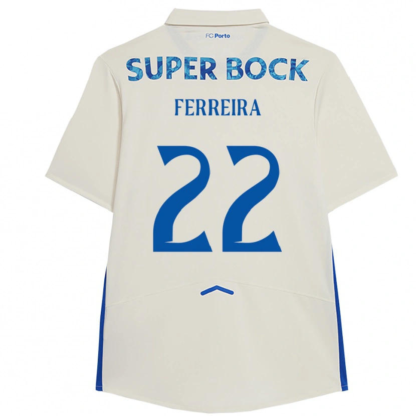 Danxen Mujer Camiseta Joana Ferreira #22 Blanco Azul Equipación Tercera 2025/26 La Camisa México