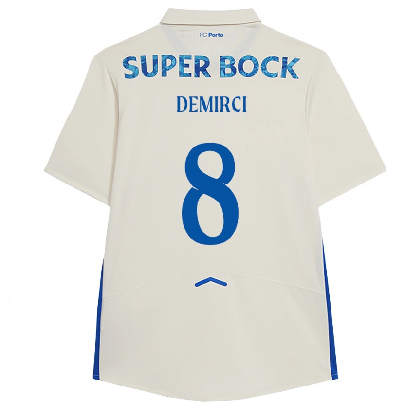 Danxen Mujer Camiseta Rayan Demirci #8 Blanco Azul Equipación Tercera 2025/26 La Camisa México