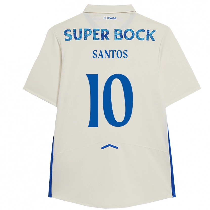 Danxen Mujer Camiseta Gonçalo Santos #10 Blanco Azul Equipación Tercera 2025/26 La Camisa México