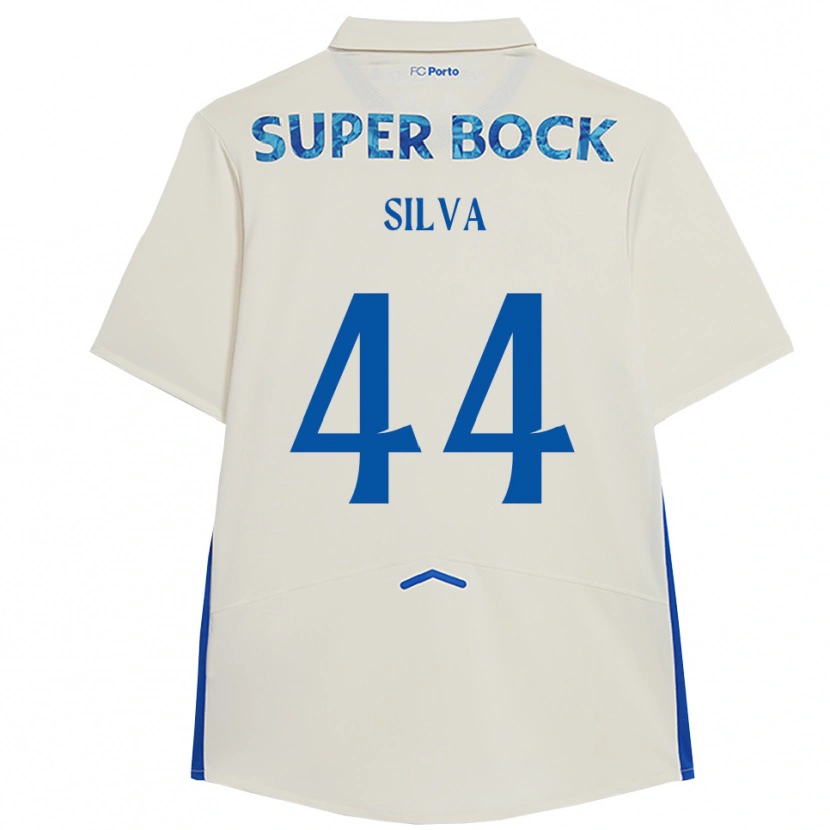 Danxen Mujer Camiseta Felipe Silva #44 Blanco Azul Equipación Tercera 2025/26 La Camisa México