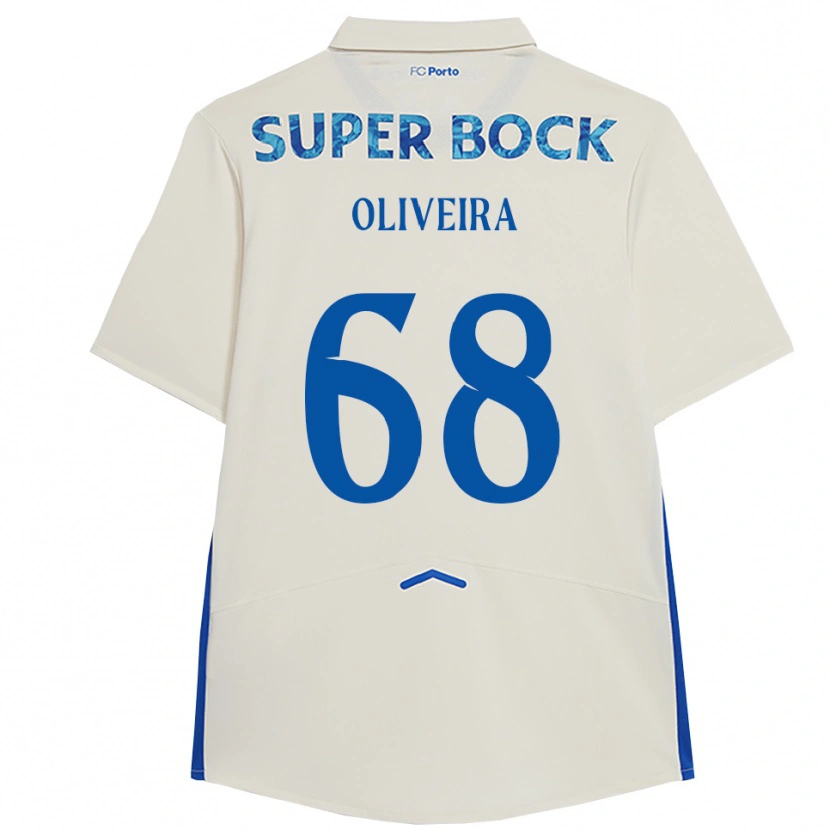 Danxen Mujer Camiseta André Oliveira #68 Blanco Azul Equipación Tercera 2025/26 La Camisa México