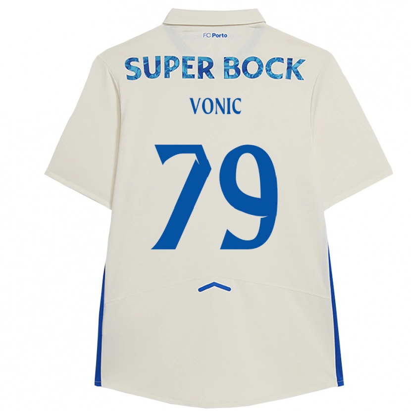 Danxen Mujer Camiseta Leonardo Vonic #79 Blanco Azul Equipación Tercera 2025/26 La Camisa México