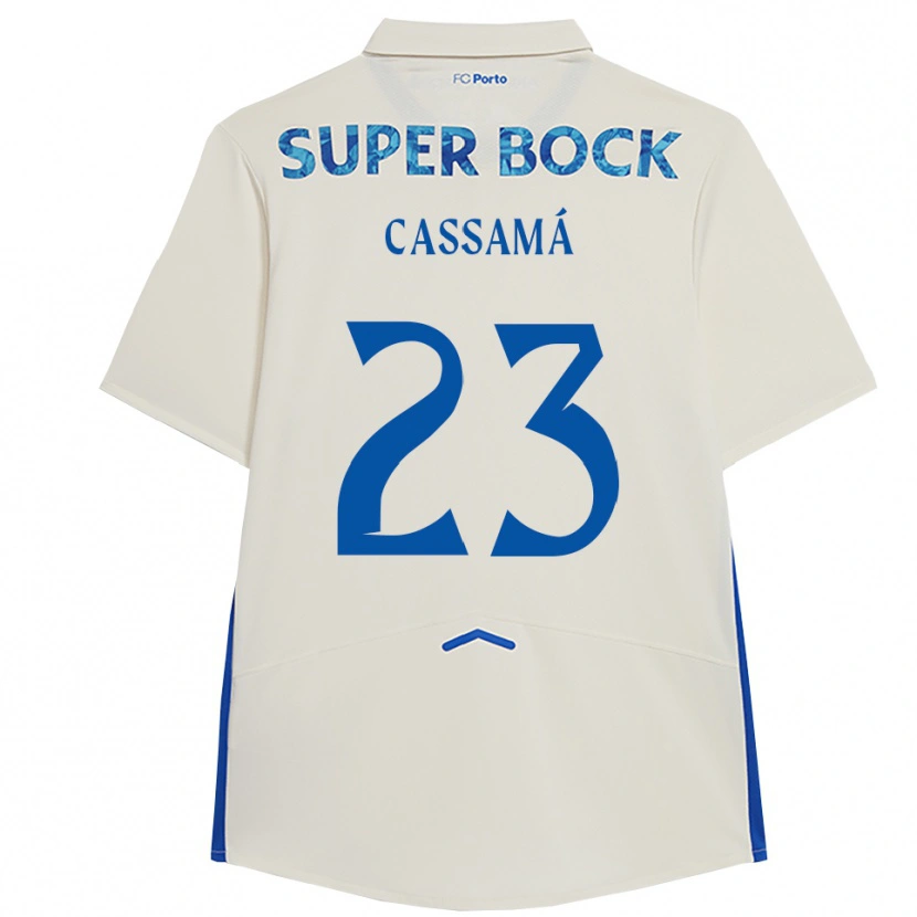 Danxen Mujer Camiseta Abdu Cassamá #23 Blanco Azul Equipación Tercera 2025/26 La Camisa México