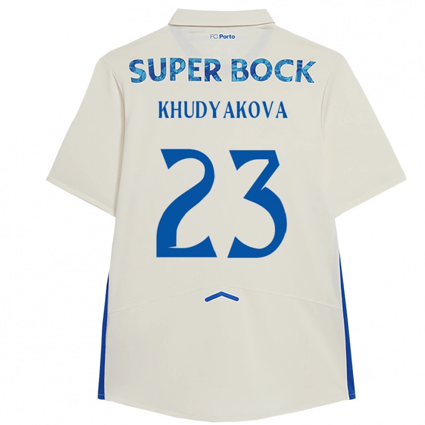 Danxen Mujer Camiseta Verónica Khudyakova #23 Blanco Azul Equipación Tercera 2025/26 La Camisa México