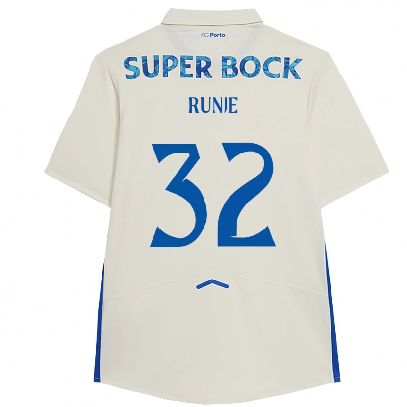 Danxen Mujer Camiseta Roko Runje #32 Blanco Azul Equipación Tercera 2025/26 La Camisa México