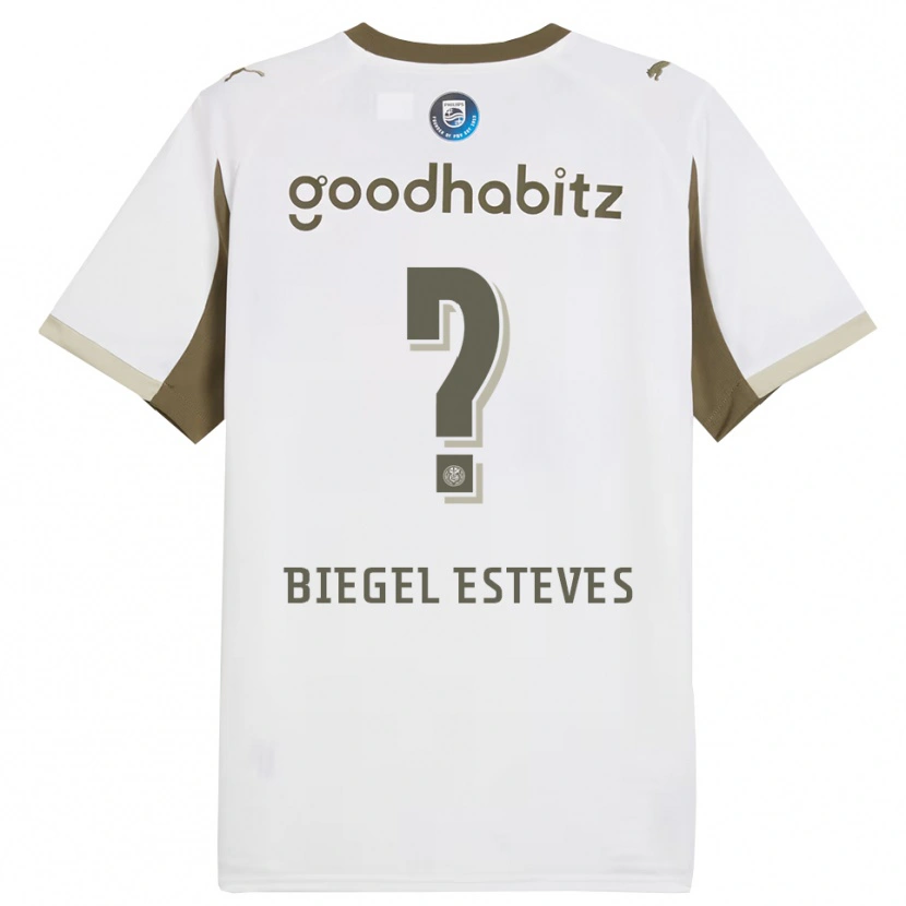 Danxen Mujer Camiseta Moon Biegel Esteves #0 Blanco Gris Equipación Tercera 2025/26 La Camisa México