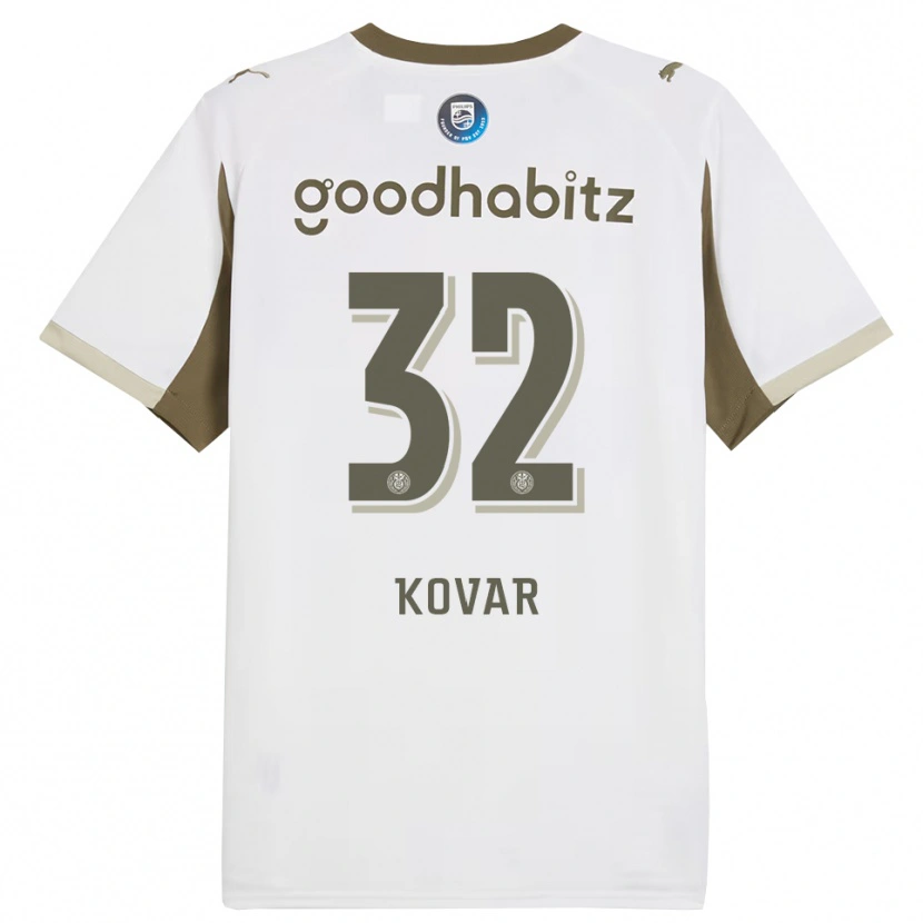 Danxen Mujer Camiseta Matej Kovar #32 Blanco Gris Equipación Tercera 2025/26 La Camisa México