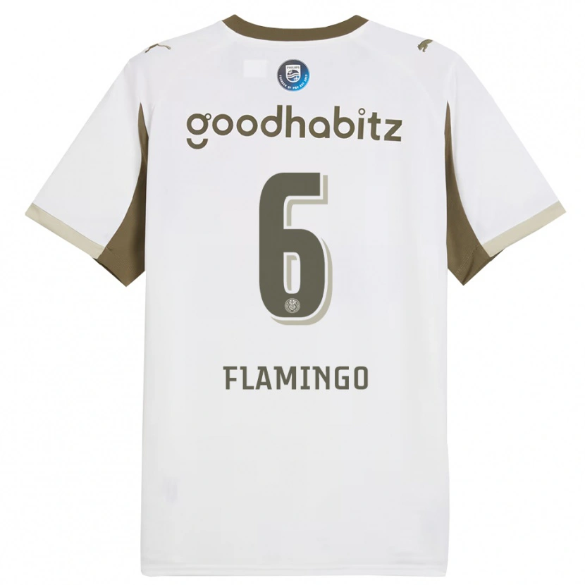 Danxen Mujer Camiseta Ryan Flamingo #6 Blanco Gris Equipación Tercera 2025/26 La Camisa México