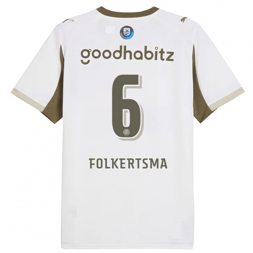 Danxen Mujer Camiseta Sisca Folkertsma #6 Blanco Gris Equipación Tercera 2025/26 La Camisa México