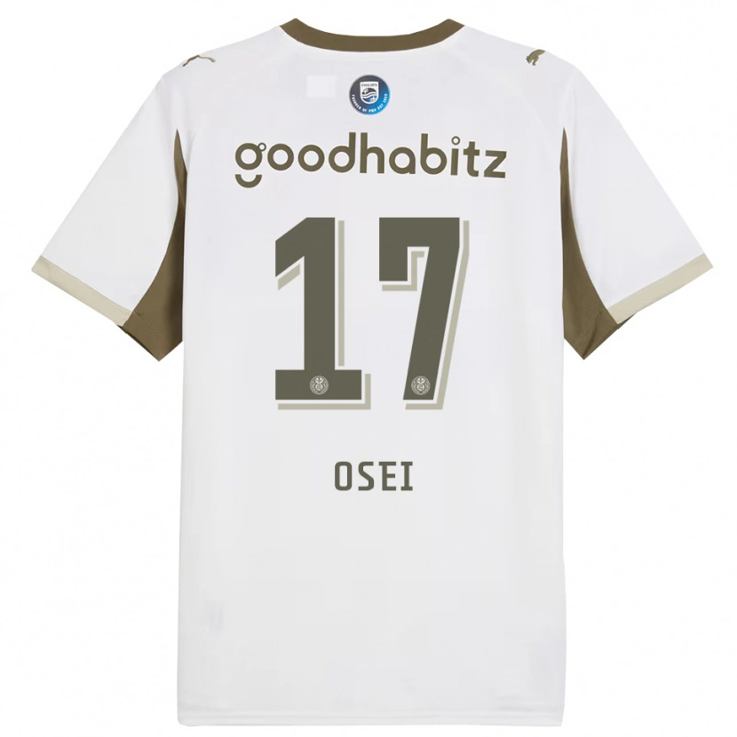 Danxen Mujer Camiseta Micaiah Osei #17 Blanco Gris Equipación Tercera 2025/26 La Camisa México