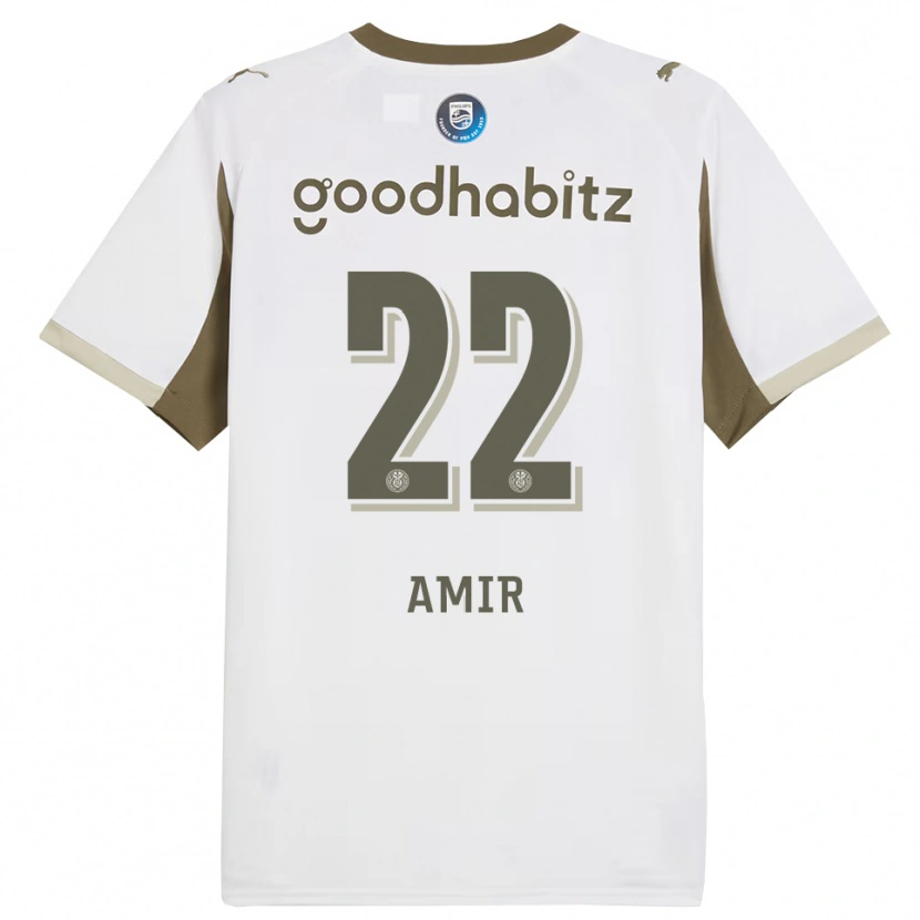 Danxen Mujer Camiseta Amir Al-Anany #22 Blanco Gris Equipación Tercera 2025/26 La Camisa México