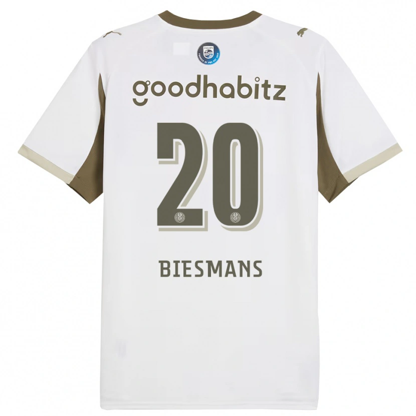Danxen Mujer Camiseta Julie Biesmans #20 Blanco Gris Equipación Tercera 2025/26 La Camisa México