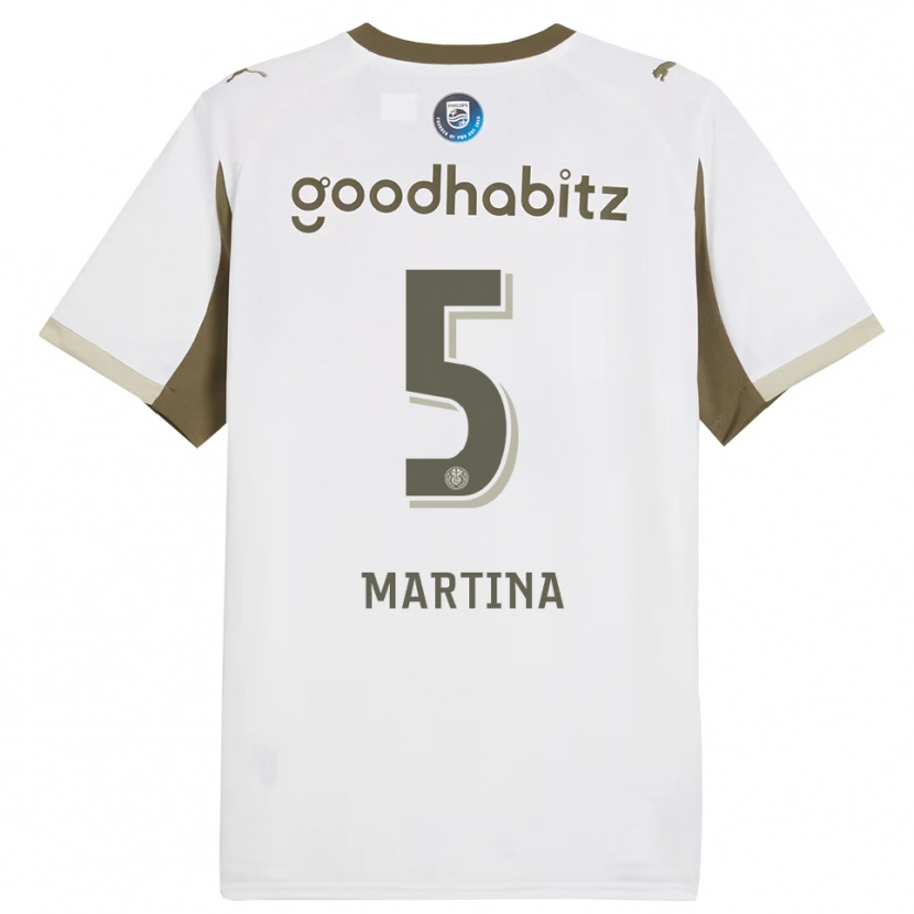 Danxen Mujer Camiseta Jorvimar Martina #5 Blanco Gris Equipación Tercera 2025/26 La Camisa México
