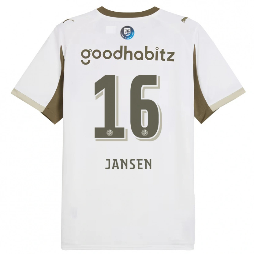 Danxen Mujer Camiseta Sem Jansen #16 Blanco Gris Equipación Tercera 2025/26 La Camisa México