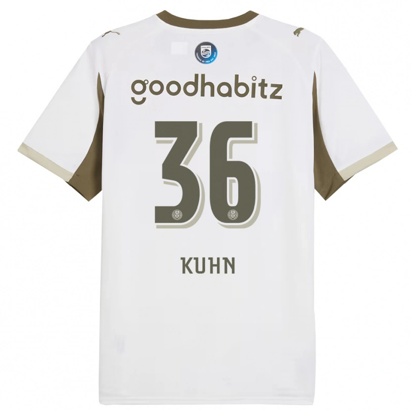 Danxen Mujer Camiseta Wessel Kuhn #36 Blanco Gris Equipación Tercera 2025/26 La Camisa México