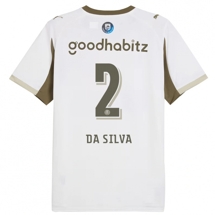 Danxen Mujer Camiseta Aston Da Silva #2 Blanco Gris Equipación Tercera 2025/26 La Camisa México