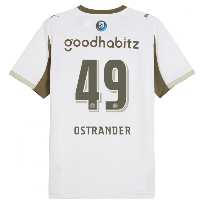 Danxen Mujer Camiseta William Ostrander #49 Blanco Gris Equipación Tercera 2025/26 La Camisa México