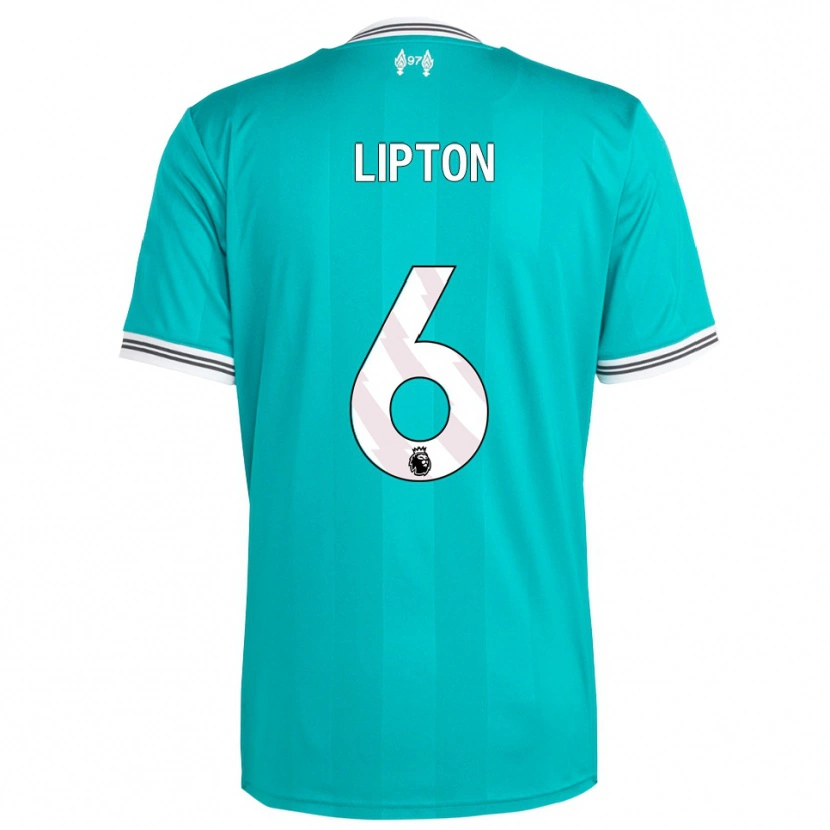Danxen Mujer Camiseta Joe Lipton #6 Verde Blanco Equipación Tercera 2025/26 La Camisa México