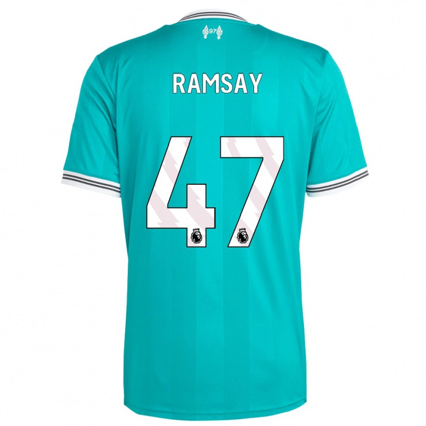 Danxen Mujer Camiseta Calvin Ramsay #47 Verde Blanco Equipación Tercera 2025/26 La Camisa México