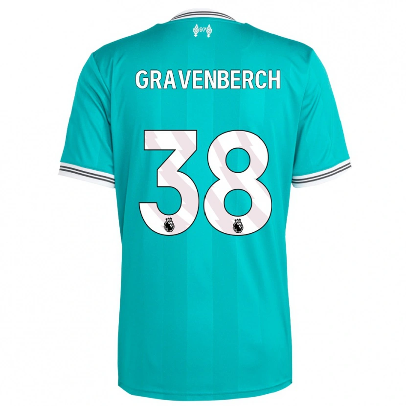 Danxen Mujer Camiseta Ryan Gravenberch #38 Verde Blanco Equipación Tercera 2025/26 La Camisa México