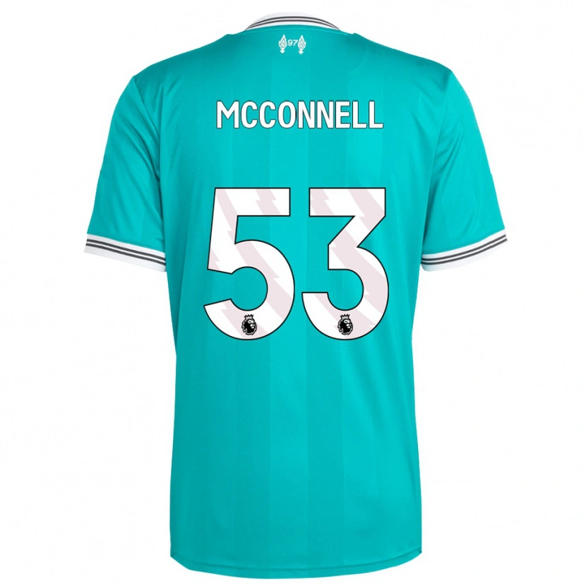 Danxen Mujer Camiseta James Mcconnell #53 Verde Blanco Equipación Tercera 2025/26 La Camisa México