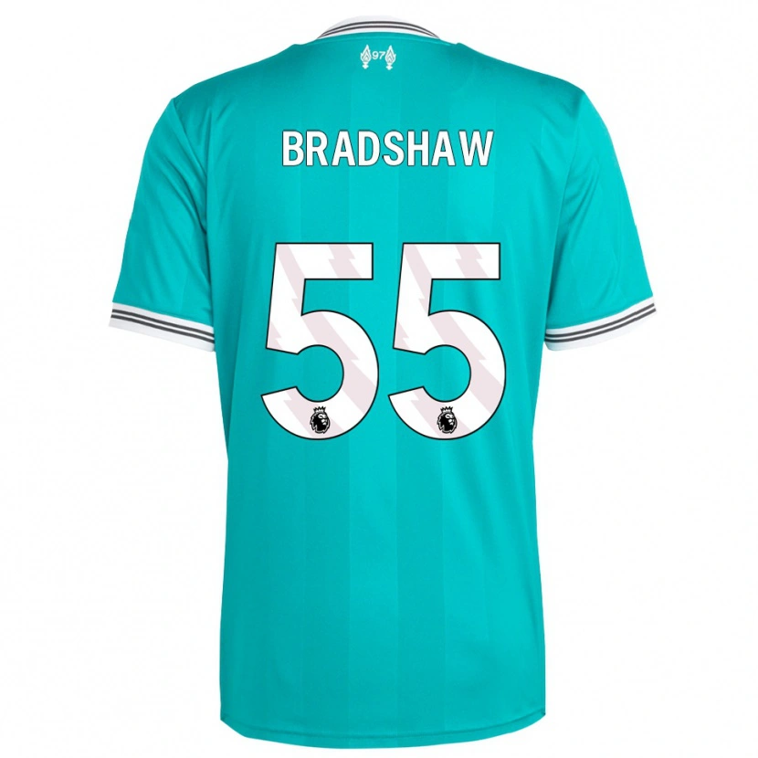 Danxen Mujer Camiseta Joe Bradshaw #55 Verde Blanco Equipación Tercera 2025/26 La Camisa México