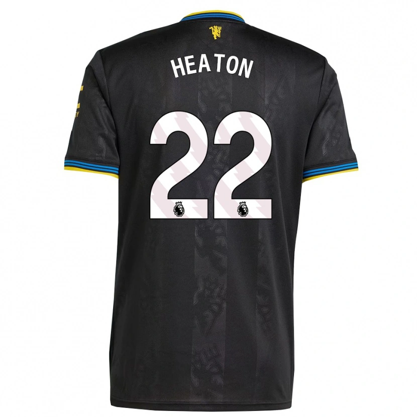 Danxen Mujer Camiseta Tom Heaton #22 Negro Amarillo Azul Equipación Tercera 2025/26 La Camisa México