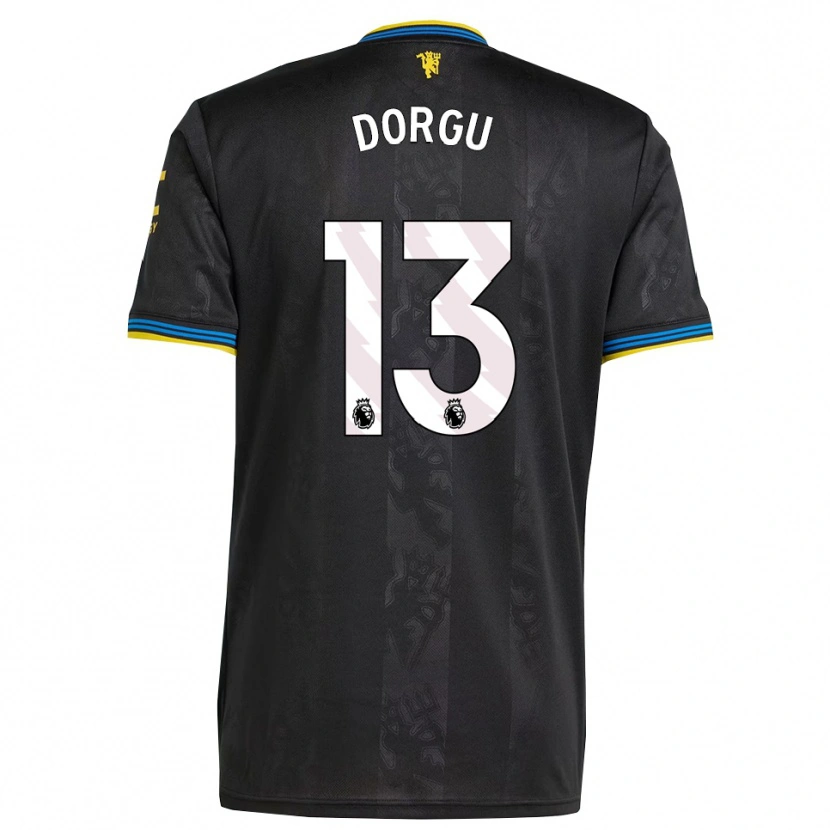 Danxen Mujer Camiseta Patrick Dorgu #13 Negro Amarillo Azul Equipación Tercera 2025/26 La Camisa México