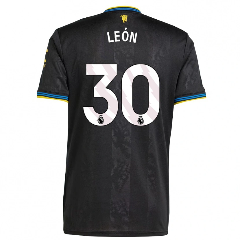 Danxen Mujer Camiseta Diego León #30 Negro Amarillo Azul Equipación Tercera 2025/26 La Camisa México