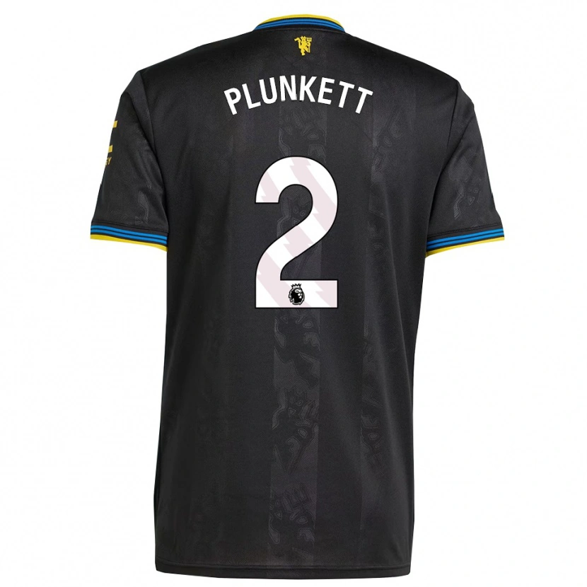 Danxen Mujer Camiseta Dante Plunkett #2 Negro Amarillo Azul Equipación Tercera 2025/26 La Camisa México